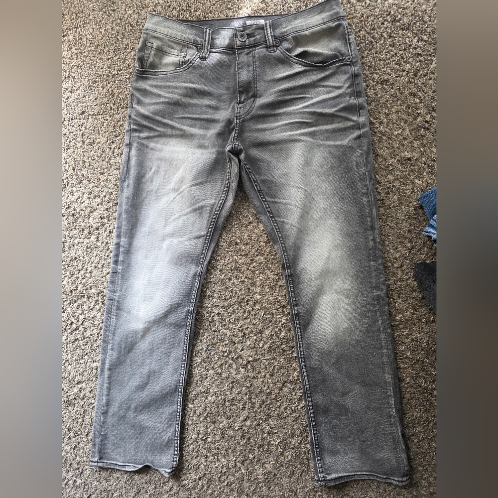 BKE Gray Straight Leg Jeans